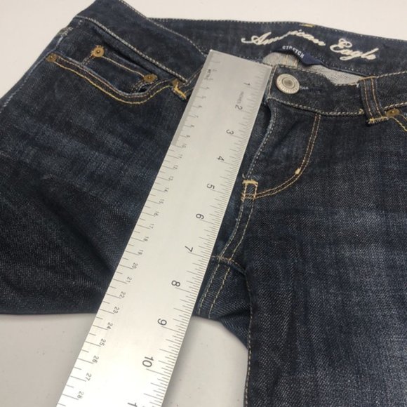 LIKE NEW VINTAGE AMERICAN EAGLE STRAIGHT LEG JEANS 4/27x33 🦅 - Picture 9 of 11